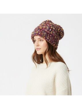 Cajon Fuzzy Textured Pastel Beanie Hat - Fairycore Aesthetic Slouchy Knit Retro